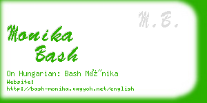 monika bash business card